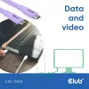 USB C kabelis CLUB3D CAC-3004 2m violets