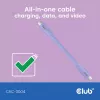 USB C kabelis CLUB3D CAC-3004 2m violets