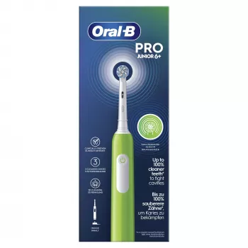 Oral-B Junior bērnu elektriskā zobu birste rotējoša zaļa