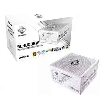 ASROCK Barošanas bloks Steel Legend SL-1000GW 1000W 80+ Gold Balts ATX
