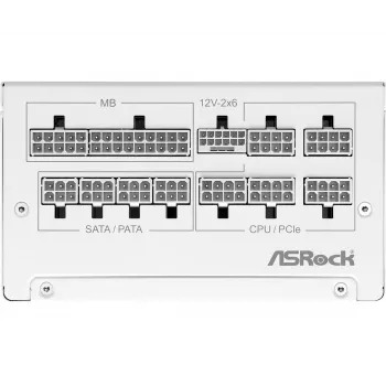 ASROCK Barošanas bloks Steel Legend SL-1000GW 1000W 80+ Gold Balts ATX