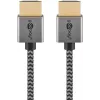 Goobay HDMI kabelis 2m A tipa vīriešu-vīriešu 18 Gbit/s Pelēks