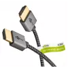 Goobay HDMI kabelis 2m A tipa vīriešu-vīriešu 18 Gbit/s Pelēks