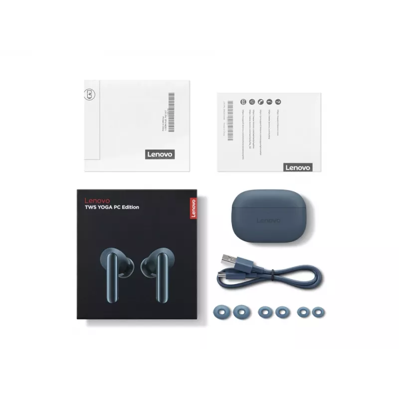 Lenovo TWS Yoga PC Edition austiņas True Wireless Stereo (TWS) Iekšauss Zvanīšana/Mūzika Bluetooth Teal