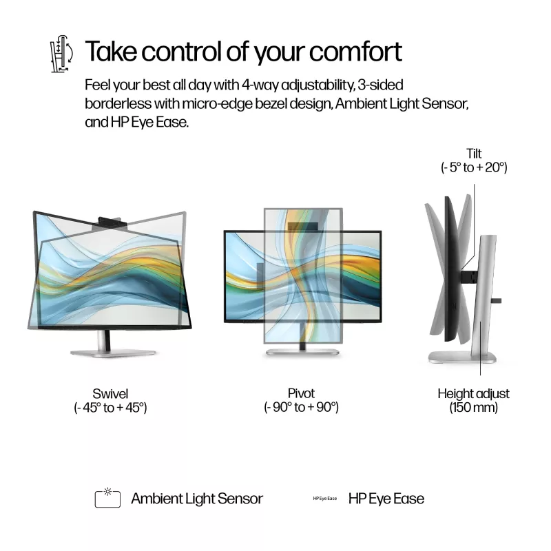 HP Series 5 Pro 27 collu QHD USB-C konferenču monitors - 527pm