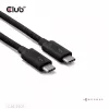 CLUB3D Thunderbolt™ 5 sertificēts kabelis 8K240Hz Dati 80/120 Gbps EPR 240 W vīriešu/vīriešu 1m / 3.28ft
