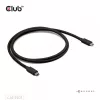 CLUB3D Thunderbolt™ 5 sertificēts kabelis 8K240Hz Dati 80/120 Gbps EPR 240 W vīriešu/vīriešu 1m / 3.28ft