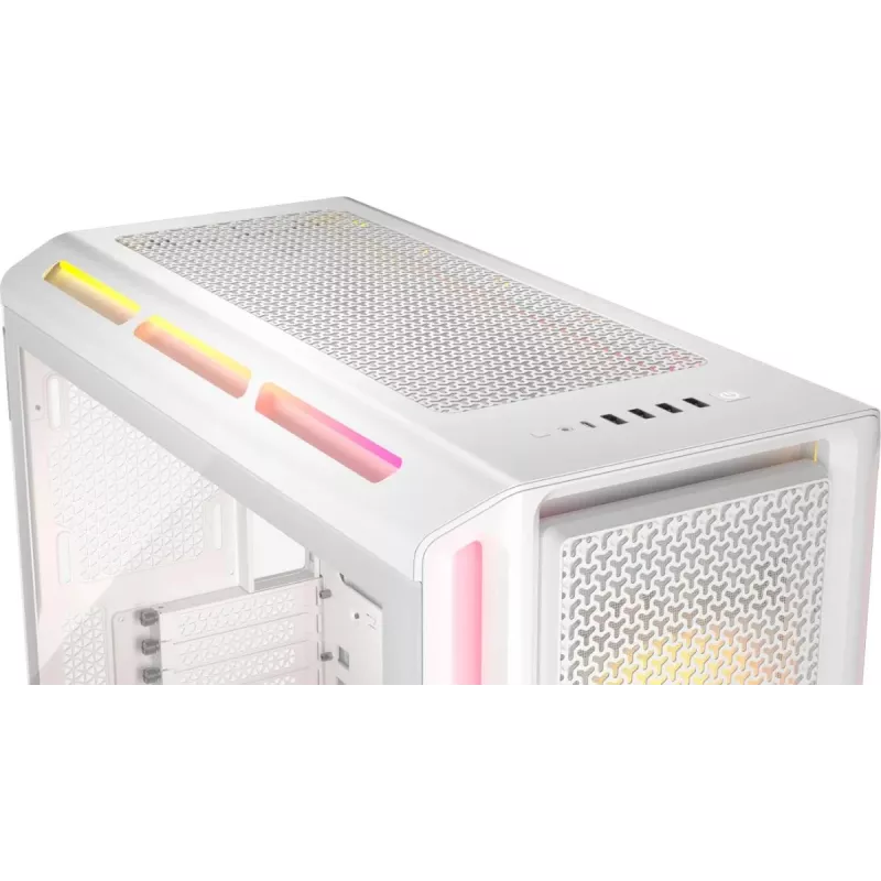 CORSAIR 5000T LX RGB (Temperētais Stikls) Balts - Vidējais Tornis Datora Korpuss