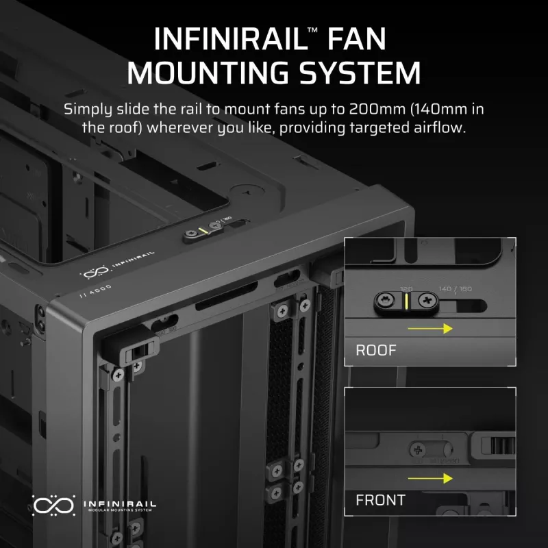 CORSAIR FRAME 4000D Midi Tornis Melns