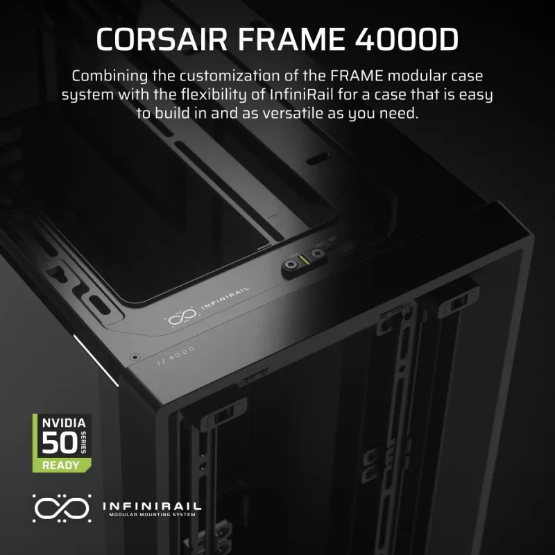 CORSAIR FRAME 4000D Midi Tornis Melns