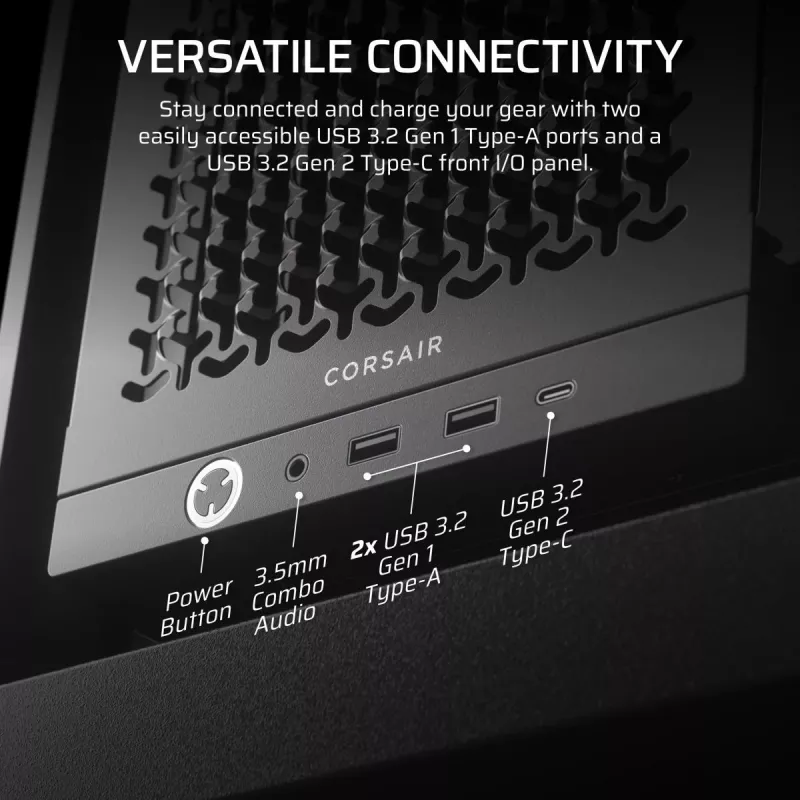 CORSAIR FRAME 4000D Midi Tornis Melns