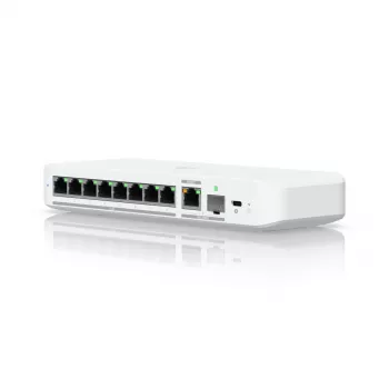 Managed slēdzis UBIQUITI UniFi Flex 2.5G USW-FLEX-2.5G-8 — 8× 2.5G RJ‑45, 1× 10G SFP+, L2, 60 Gbps