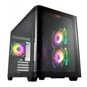 FSP S380-BA korpuss Micro Tower mITX, mATX Melns ARGB