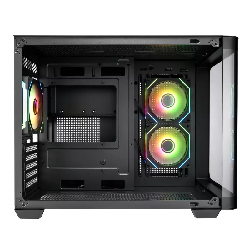 FSP S380-BA korpuss Micro Tower mITX, mATX Melns ARGB