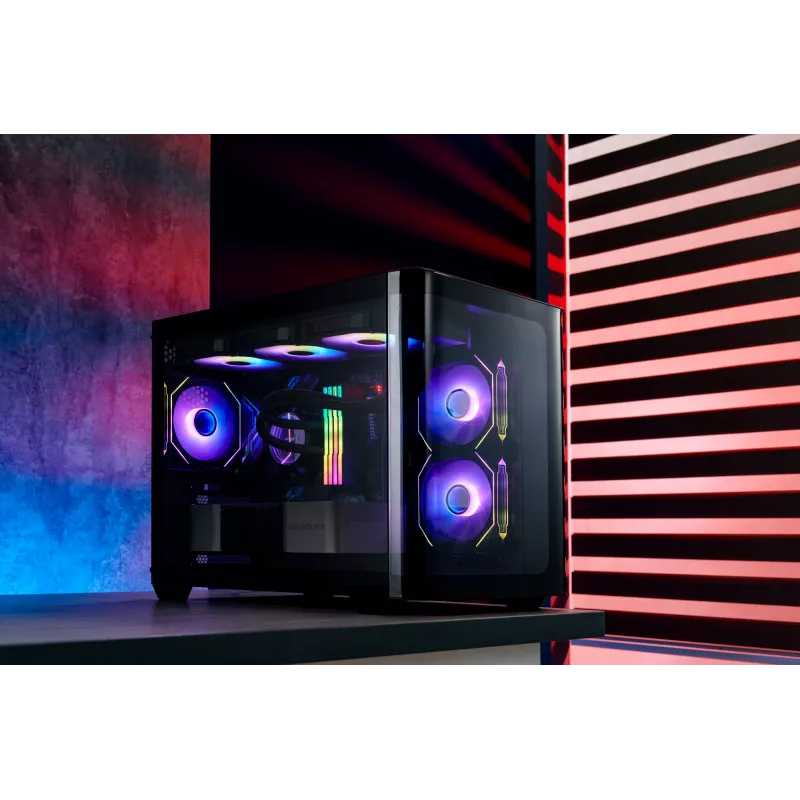 FSP S380-BA korpuss Micro Tower mITX, mATX Melns ARGB