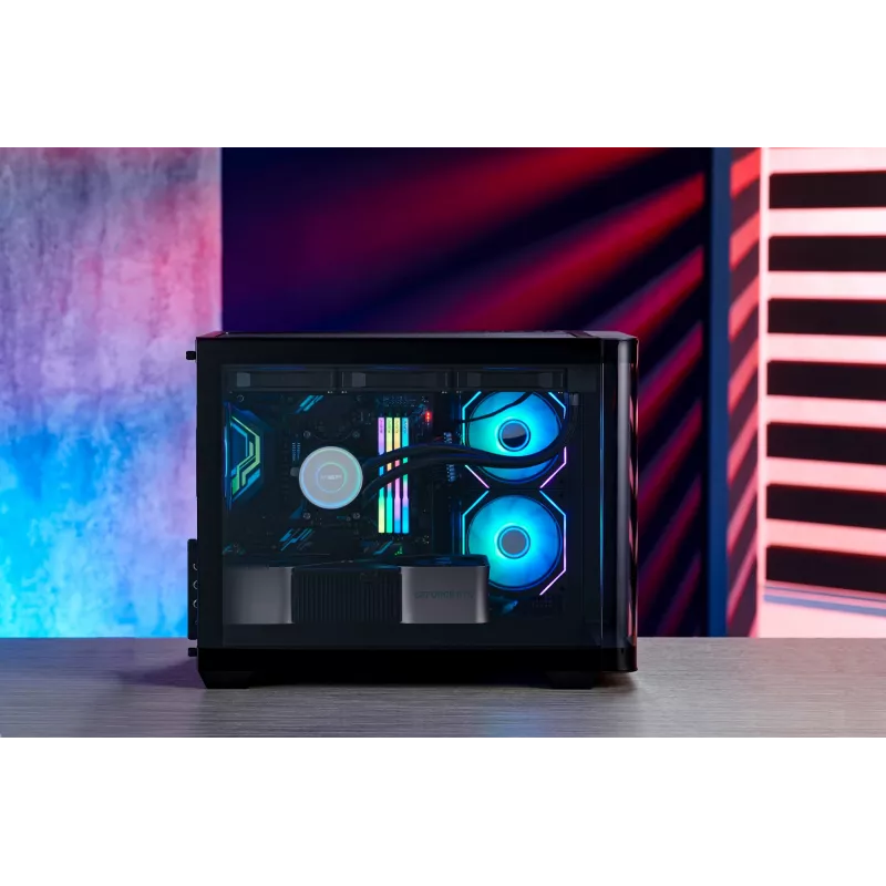 FSP S380-BA korpuss Micro Tower mITX, mATX Melns ARGB