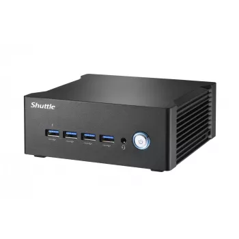 Shuttle Nano PC NA10H7, AMD Ryzen™ 7-8845HS APU, Radeon780M, 2xHDMI, 2xUSB-C 4.0(DP), 2x2.5Gbit LAN, 24/7 darbība, iesk. VESA