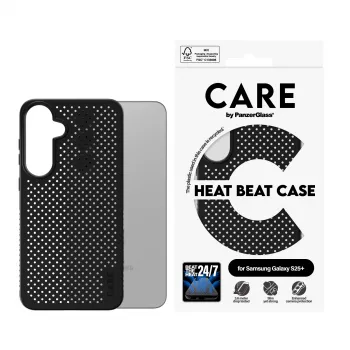 PanzerGlass CARE™ by ® Case Heat Beat Samsung Galaxy S25+ vāciņš, melns