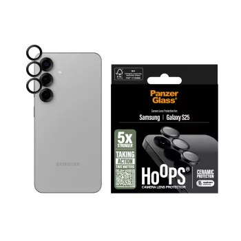 PanzerGlass ® Hoops® Keramikas kameras lēcu aizsargs Samsung Galaxy S25