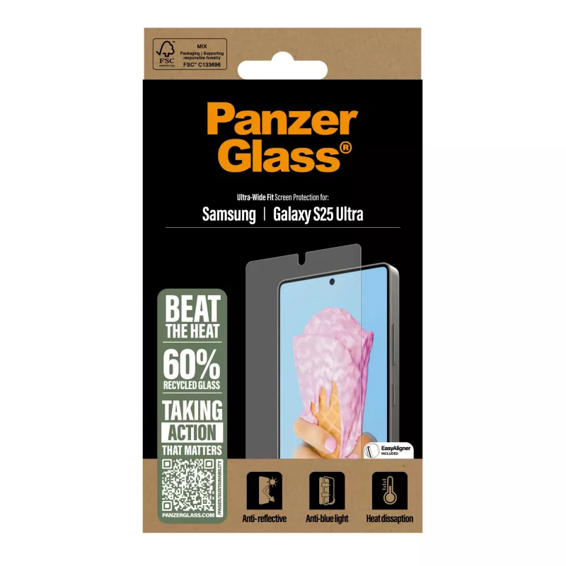 PanzerGlass® All-in-One ekrāna aizsargs Samsung Galaxy S25 Ultra | Ultra Wide Fit