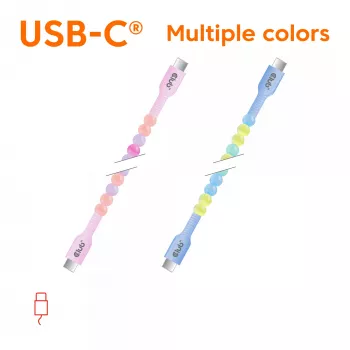 CLUB3D USB-C® Pērlīšu kabelis Rozā, 2 m, USB C - USB C, 0.48 Gbit/s, Rozā