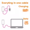 Club 3D CAC-3010 USB-C uz USB-C pērlīšu kabelis, 2 m, PD 60 W, 480 Mbps, rozā