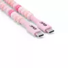 Club 3D CAC-3010 USB-C uz USB-C pērlīšu kabelis, 2 m, PD 60 W, 480 Mbps, rozā