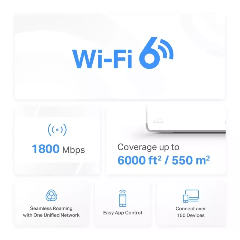Mesh sistēma Mercusys HALO H70X Divjoslu Wi-Fi 6