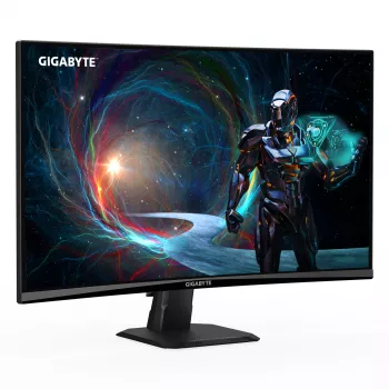 GIGABYTE GS27QCA 27 collu QHD izliekts spēļu monitors - 2560 x 1440, 180Hz, 1ms, 250 cd/m², FreeSync, HDR Ready, HDMI 2.0, Displayport 1.4