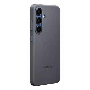 Mākslīgās ādas maciņš Samsung Galaxy S25, melns