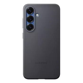 Mākslīgās ādas maciņš Samsung Galaxy S25, melns
