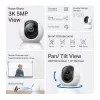 TP-Link Tapo Pan/Tilt AI mājas drošības Wi-Fi kamera, 3K 5MP, 2.4 GHz, horizontāli 360°