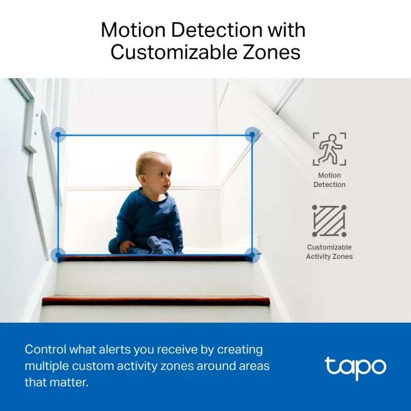 TP-Link Tapo Pan/Tilt AI mājas drošības Wi-Fi kamera, 3K 5MP, 2.4 GHz, horizontāli 360°