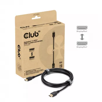 CLUB3D DisplayPort™ 2.1 DP54™ VESA® sertificēts kabelis 8K120Hz 3m/9.84ft
