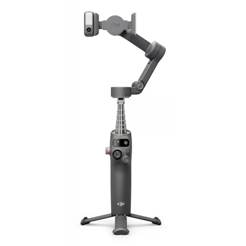 DJI Osmo Mobile 7P viedtālruņa stabilizators, 3 asu stabilizācija, ActiveTrack 7.0, teleskopiskais statīvs, Bluetooth 5.3, tumši pelēks