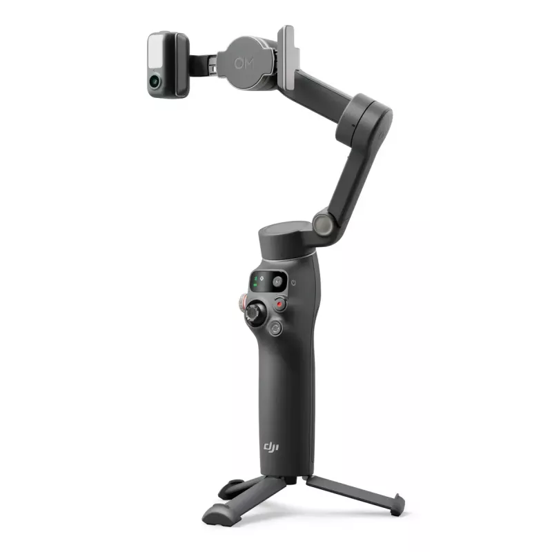 DJI Osmo Mobile 7P viedtālruņa stabilizators, 3 asu stabilizācija, ActiveTrack 7.0, teleskopiskais statīvs, Bluetooth 5.3, tumši pelēks