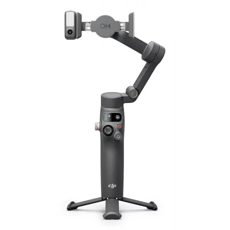 DJI Osmo Mobile 7P viedtālruņa stabilizators, 3 asu stabilizācija, ActiveTrack 7.0, teleskopiskais statīvs, Bluetooth 5.3, tumši pelēks