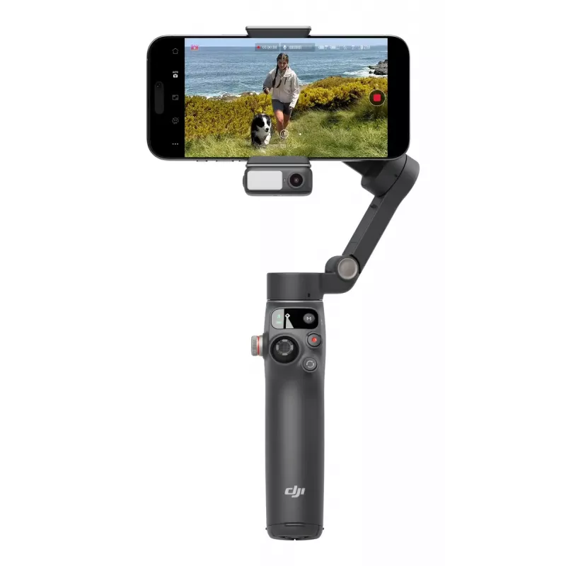 DJI Osmo Mobile 7P viedtālruņa stabilizators, 3 asu stabilizācija, ActiveTrack 7.0, teleskopiskais statīvs, Bluetooth 5.3, tumši pelēks