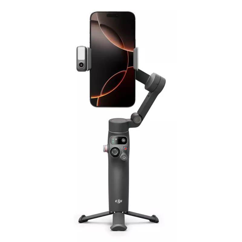 DJI Osmo Mobile 7P viedtālruņa stabilizators, 3 asu stabilizācija, ActiveTrack 7.0, teleskopiskais statīvs, Bluetooth 5.3, tumši pelēks