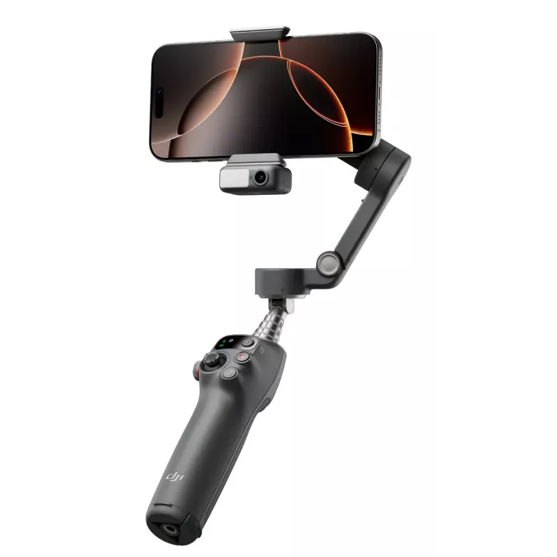 DJI Osmo Mobile 7P viedtālruņa stabilizators, 3 asu stabilizācija, ActiveTrack 7.0, teleskopiskais statīvs, Bluetooth 5.3, tumši pelēks