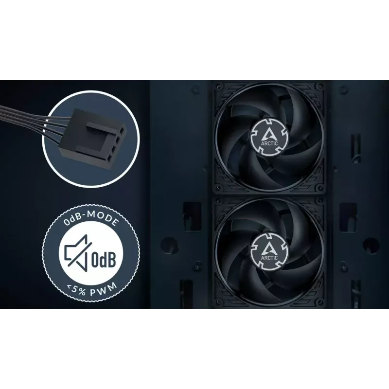 Ventilators ARCTIC P9 Max Melns 92 mm Ātrgaitas PWM 98,97 m³/h