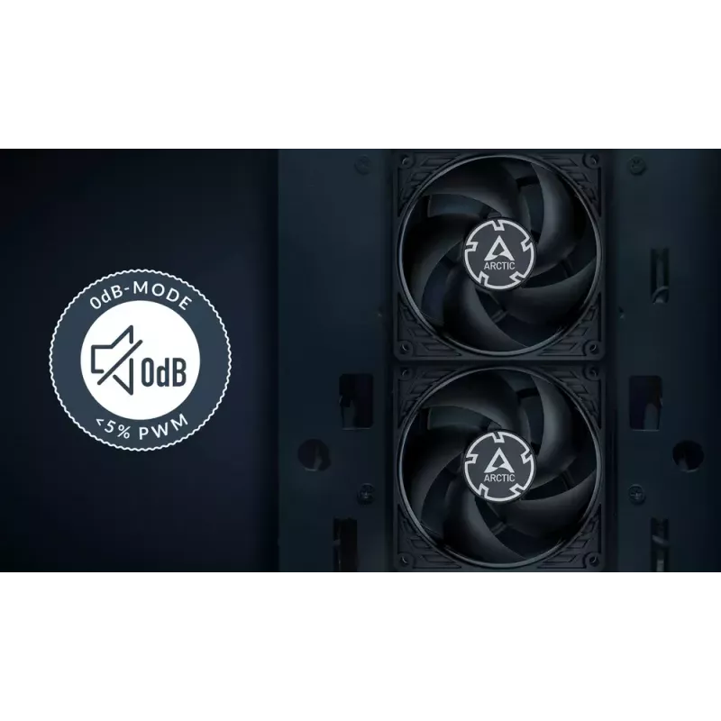ARCTIC P9 PWM PST CO (Melns) - 92 mm PWM Ventilators ar Kabeļa Sadalītāju Nepārtrauktai Darbībai