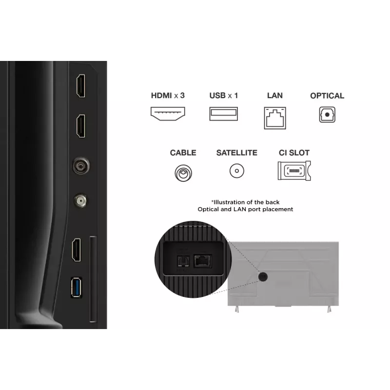 Televizors TCL V6C 43 collu 4K Ultra HD DLED, Direct-LED, Google TV, HDR10+, 3840×2160, 60Hz, 20W