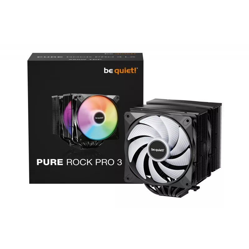 be quiet! Pure Rock Pro 3 LX Black procesora gaisa dzesētājs 12 cm 1 gab.