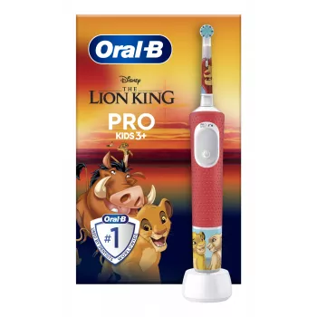 Oral-B Kids VITALITYPROLIONK bērnu elektriskā zobu birste ar rotējošu-šūpojošu tehnoloģiju, daudzkrāsaina