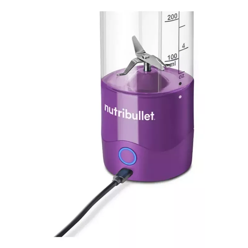 Pārnēsājamais blenderis NUTRIBULLET Portable 0,475 L — violets, 2000 mAh akumulators, Tritan bļoda
