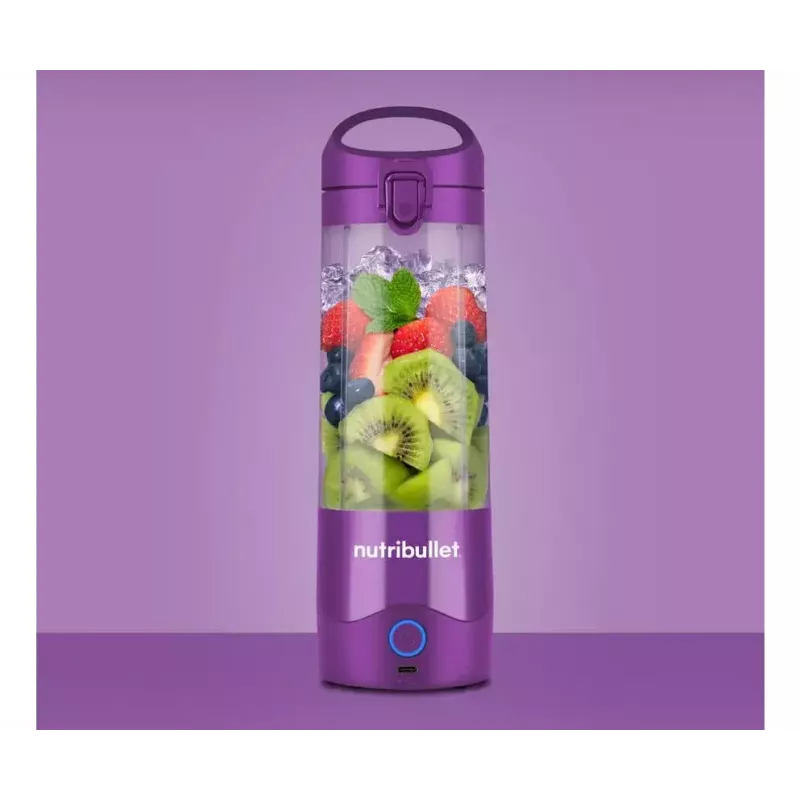 Pārnēsājamais blenderis NUTRIBULLET Portable 0,475 L — violets, 2000 mAh akumulators, Tritan bļoda