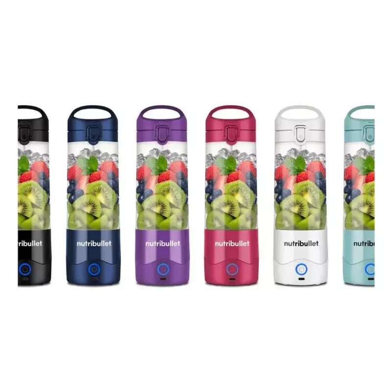 Pārnēsājamais blenderis NUTRIBULLET Portable 0,475 L — violets, 2000 mAh akumulators, Tritan bļoda