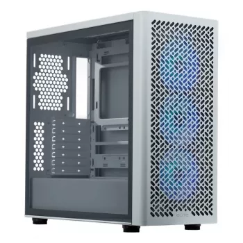 PC korpuss Cooler Master Elite 502 Midi Tower Balts — ATX, 3x 120mm priekšā, 120mm aizmugurē, barošanas bloks apakšā, atbalsta 2.5 inch un 3.5 inch diskus