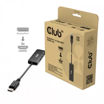 CLUB3D DisplayPort™ uz Triple HDMI™ 8K60Hz Hub